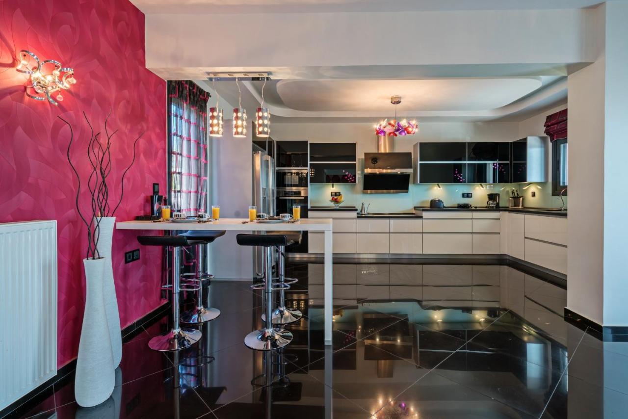 Alkistis Villa With Amazing Sea View Maroulás 外观 照片