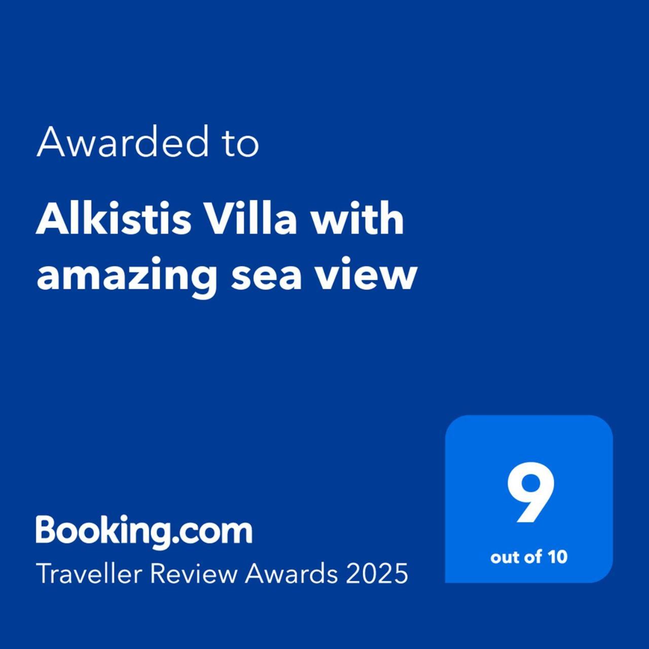 Alkistis Villa With Amazing Sea View Maroulás 外观 照片